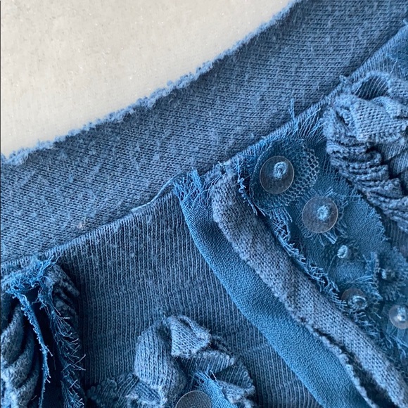 ANA Adorned Worn Look Tee sz L - Picture 3 of 6